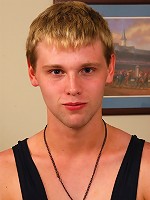 Skinny twink Payton Phillips gets naked after wrestling practice.
