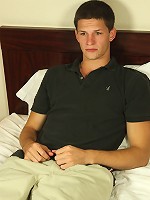 Max eagerly shows off his ripped abs and his big hard cock.