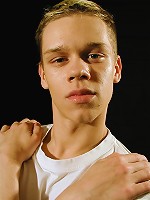 Skinny dancer Mason shows off his flexibility while naked.